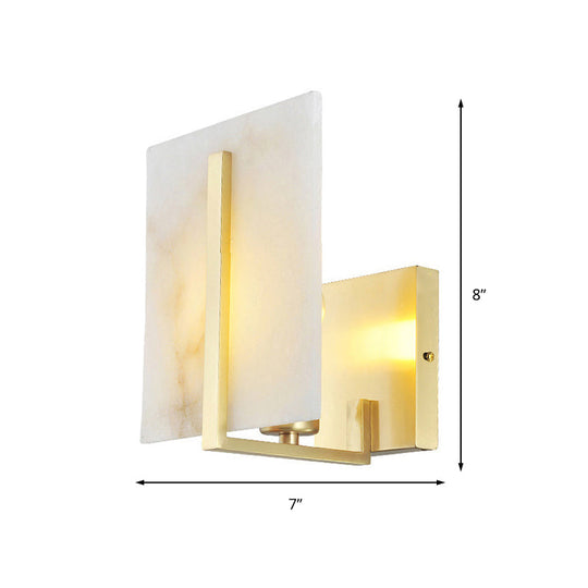 Golden Metal Wall Lamp With 1 Head Sconce - Traditional Design For Stairs