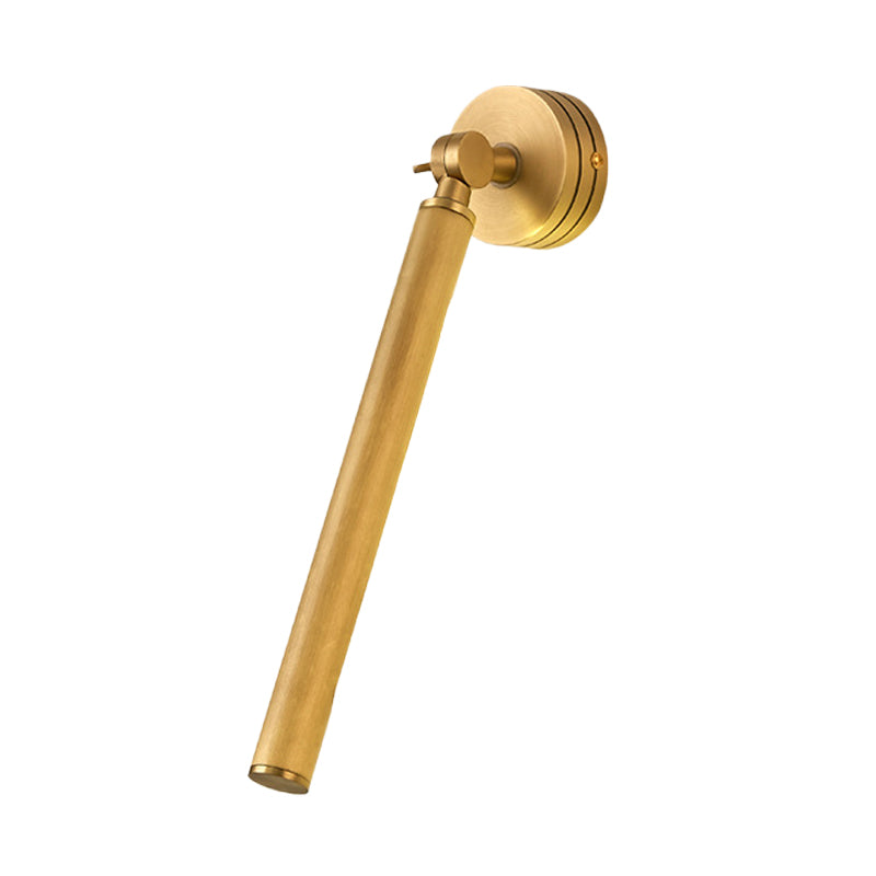 Gold Adjustable Arm Led Wall Sconce - Tube Metal Flush Mount