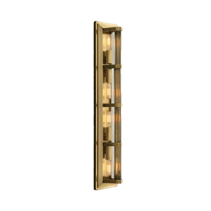 Traditionary Metal Tube Sconce Light With 2/3/4 Heads In Black/Gold Elegant Wall Lamp For Your