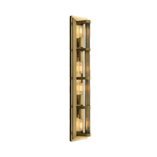 Traditionary Metal Tube Sconce Light With 2/3/4 Heads In Black/Gold Elegant Wall Lamp For Your