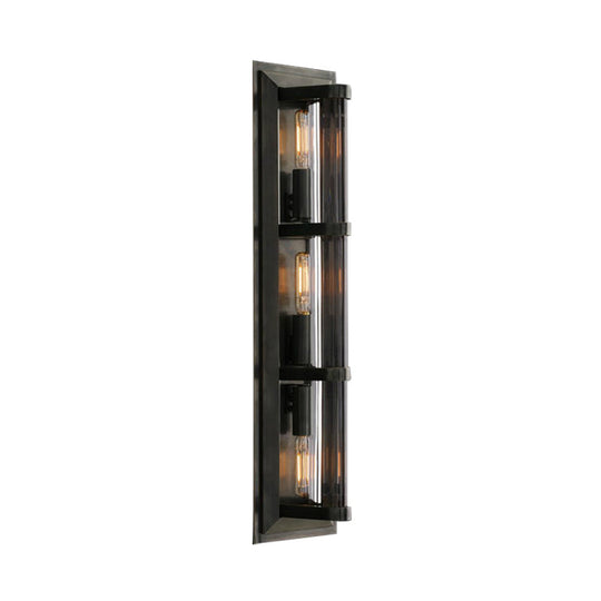 Traditionary Metal Tube Sconce Light With 2/3/4 Heads In Black/Gold Elegant Wall Lamp For Your