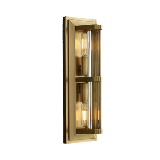 Traditionary Metal Tube Sconce Light With 2/3/4 Heads In Black/Gold Elegant Wall Lamp For Your