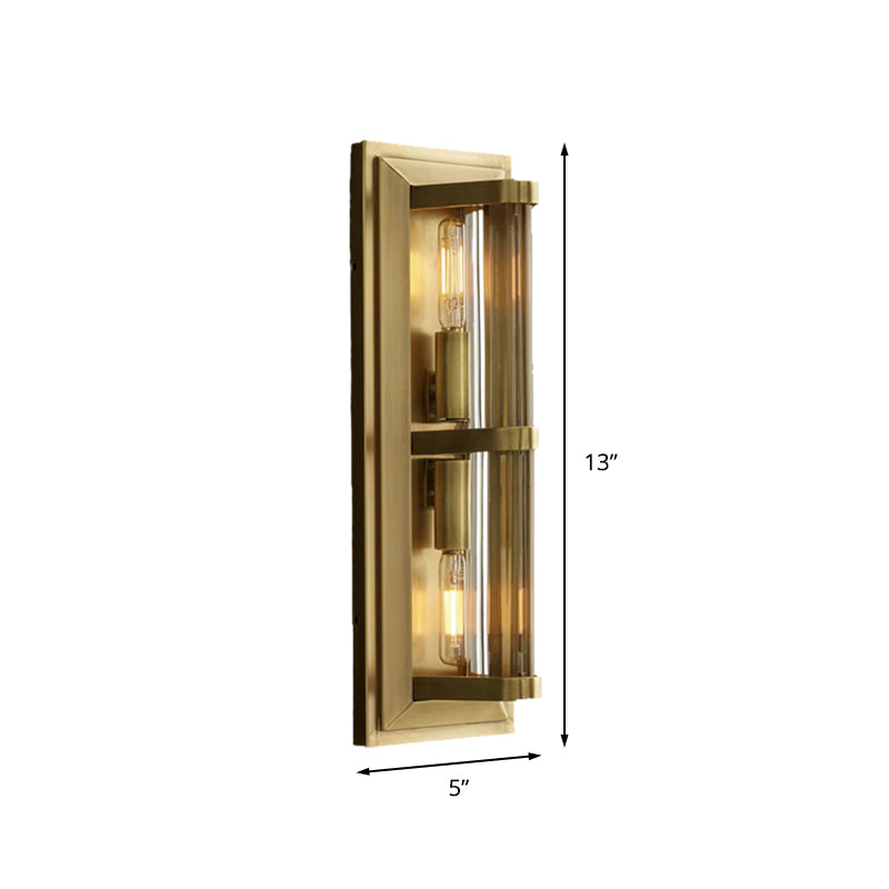 Traditionary Metal Tube Sconce Light With 2/3/4 Heads In Black/Gold Elegant Wall Lamp For Your