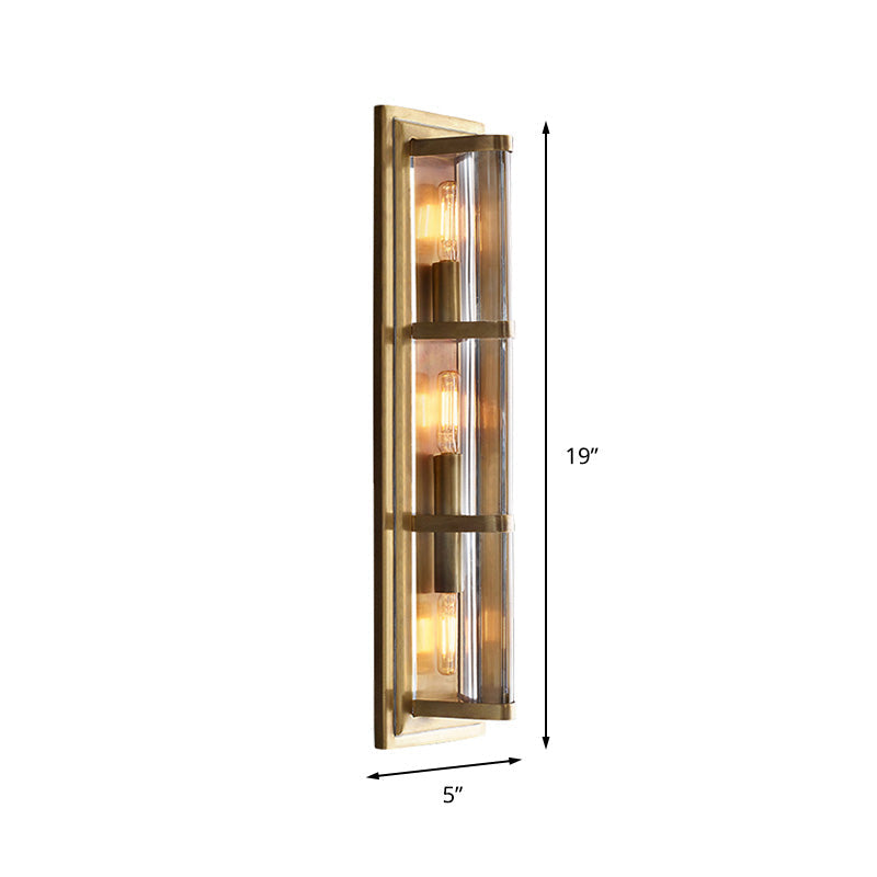 Traditionary Metal Tube Sconce Light With 2/3/4 Heads In Black/Gold Elegant Wall Lamp For Your