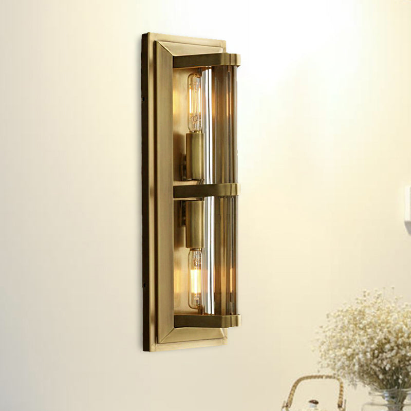 Traditionary Metal Tube Sconce Light With 2/3/4 Heads In Black/Gold Elegant Wall Lamp For Your