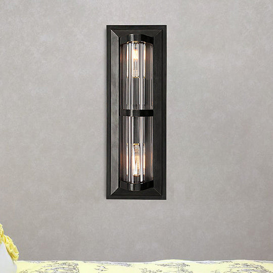 Traditionary Metal Tube Sconce Light With 2/3/4 Heads In Black/Gold Elegant Wall Lamp For Your