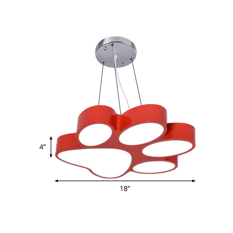 Cartoon LED Hanging Lamp - Doggy Paw Bathroom Pendant Light