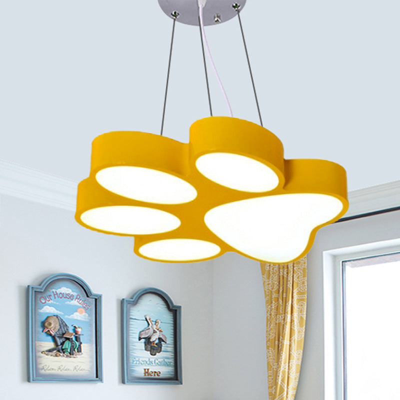 Cartoon LED Hanging Lamp - Doggy Paw Bathroom Pendant Light