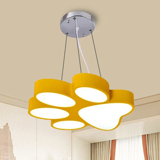 Cartoon LED Hanging Lamp - Doggy Paw Bathroom Pendant Light