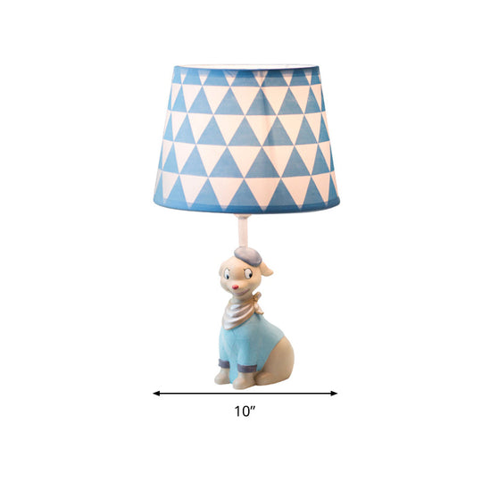 Blue Smiling Cartoon Doggy Reading Light - Child Bedside Desk Lamp