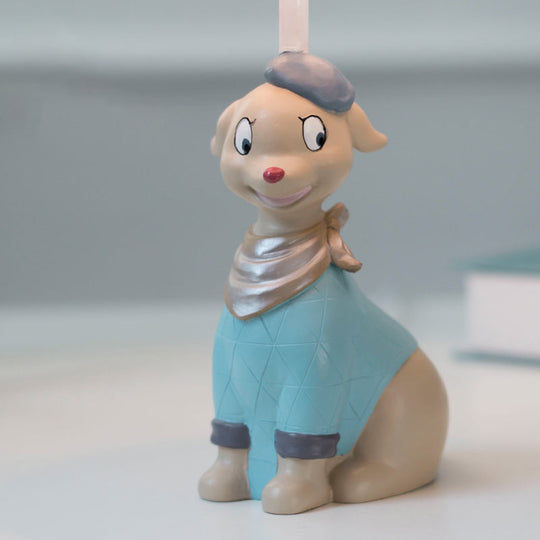 Blue Smiling Cartoon Doggy Reading Light - Child Bedside Desk Lamp