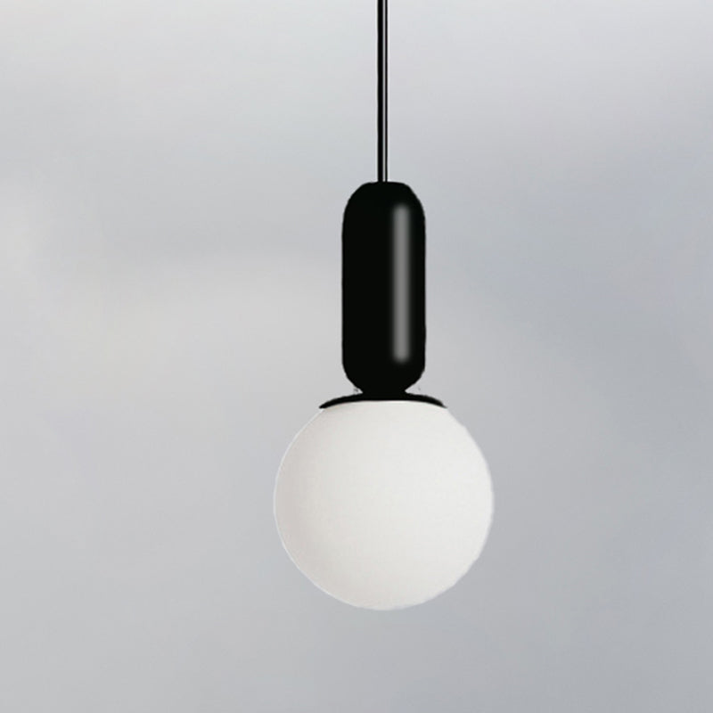 Nordic Bare Bulb Pendant Light For Study Room/Bedroom - Stylish 1 Head Hanging Lamp