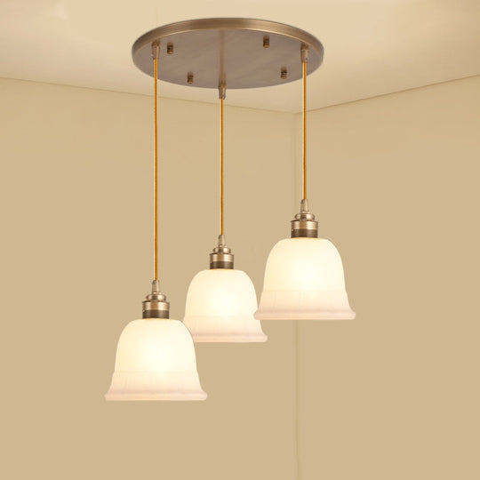 Sleek Frosted White Glass Pendant Light For Shaded Dining Rooms / Lantern Cylinder