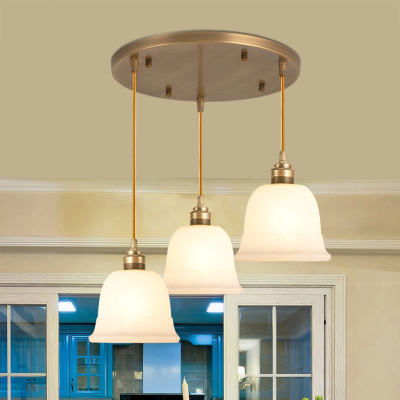 Sleek Frosted White Glass Pendant Light For Shaded Dining Rooms