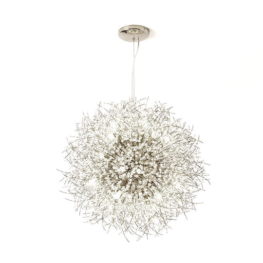 Modern Silver Dandelion Pendant Light For Cafe Restaurant