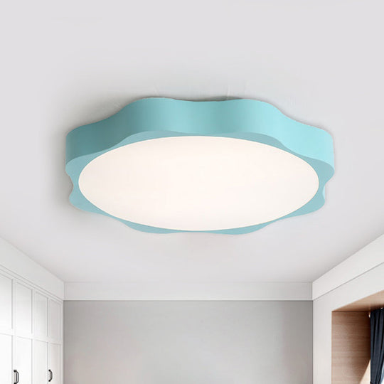 Modern Nordic Flush Mount Flower Baby Ceiling Light In Acrylic