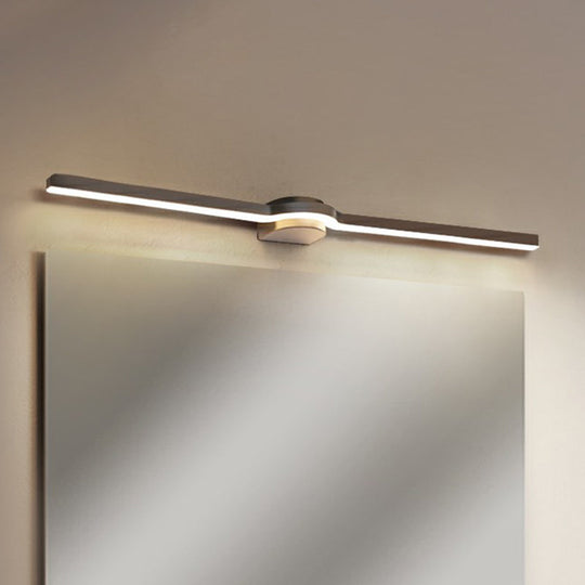 Modern Led Vanity Lighting Fixture - Simplicity Linear Acrylic Bathroom Wall Sconce