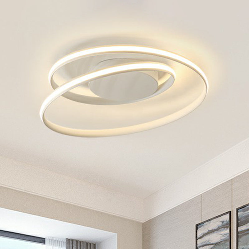 Sleek Aluminum LED Semi Flush Ceiling Light for Bedroom