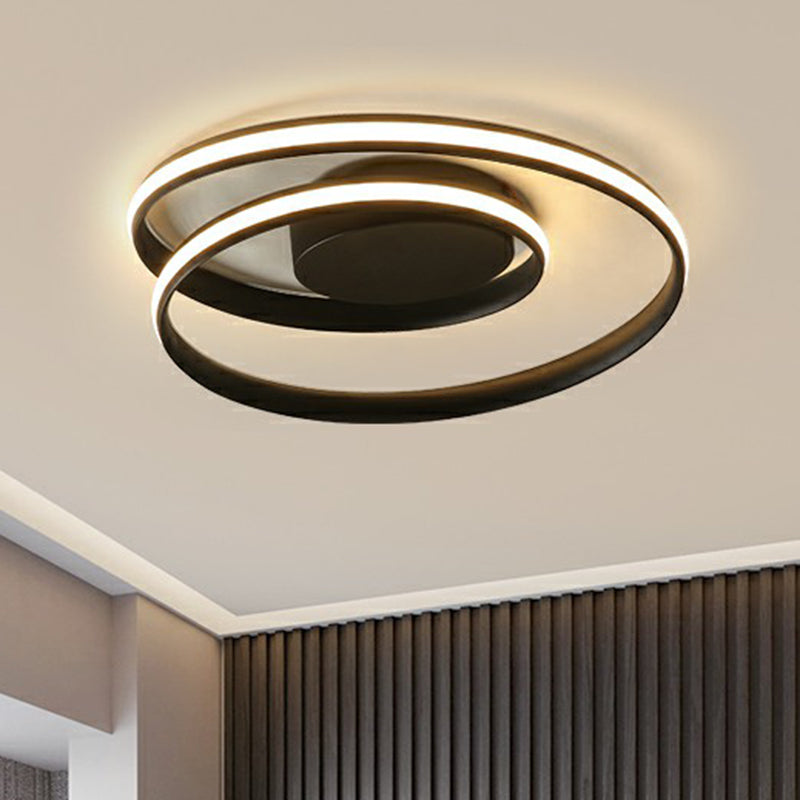 Sleek Aluminum LED Semi Flush Ceiling Light for Bedroom