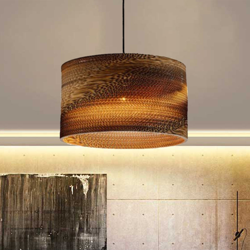 Modern Asian Drum Shade Ceiling Pendant Light For Restaurant Dining Room