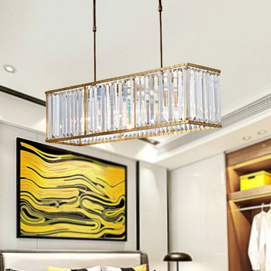 Modern 3-Light Clear Crystal Chandelier For Bedroom And Dining Room