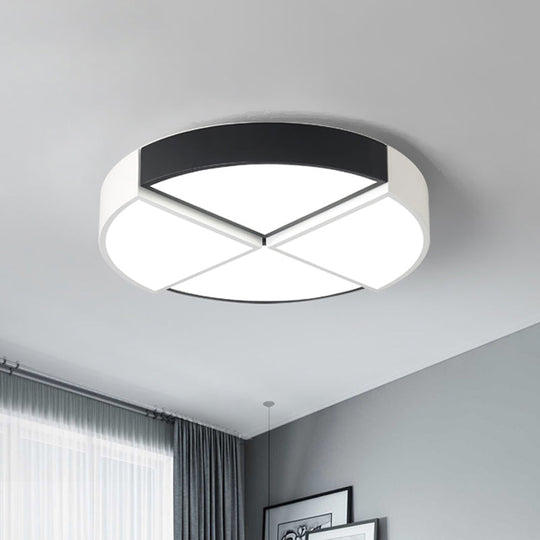 Modern Black LED Flushmount Ceiling Light Fixture for Living Room