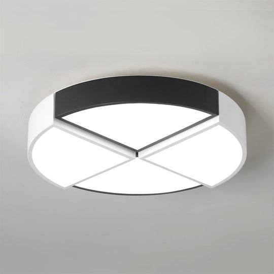 Modern Black LED Flushmount Ceiling Light Fixture for Living Room