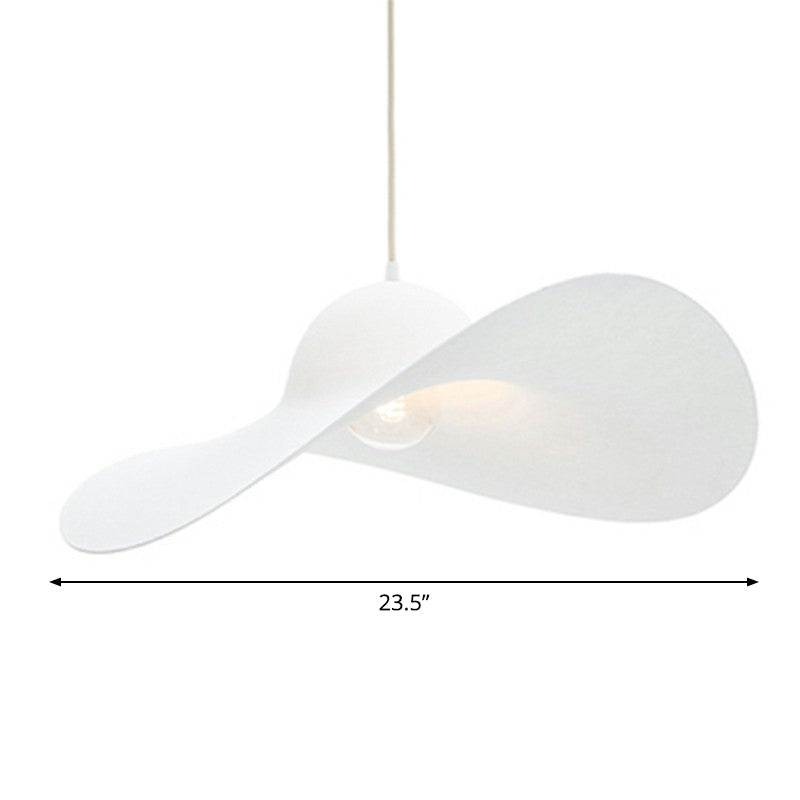 Stylish Wide-Brimmed Hat Pendant Lamp for Minimalist Living Room Decor