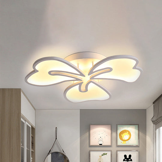 Modern Acrylic Blossom Semi Flush Mount Ceiling Light Fixture with LED Lights (3/4/5 Options) in Warm, White, or Natural Light