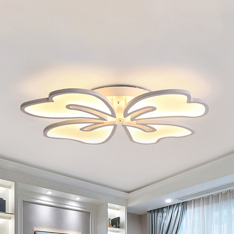 Modern Acrylic Blossom Semi Flush Mount Ceiling Light Fixture with LED Lights (3/4/5 Options) in Warm, White, or Natural Light