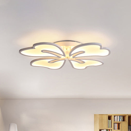 Modern Acrylic Blossom Semi Flush Mount Ceiling Light Fixture with LED Lights (3/4/5 Options) in Warm, White, or Natural Light