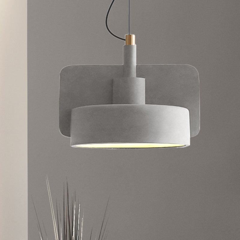 Geometric Cement Pendant Light - Industrial Style Grey/Beige/Pink 6/8/9W