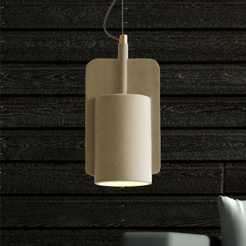 Geometric Cement Pendant Light - Industrial Style Grey/Beige/Pink 6/8/9W