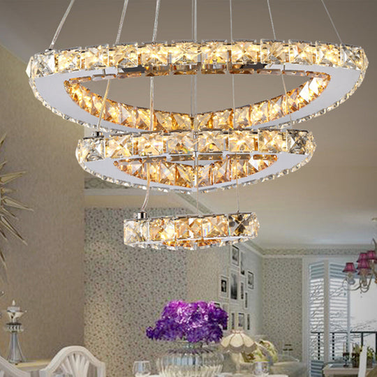 Addison Chandelier - Modern Elegance in Crystal and Chrome