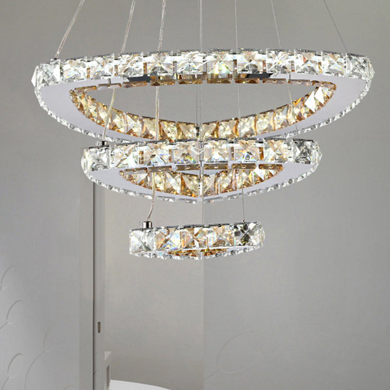 Addison Chandelier - Modern Elegance in Crystal and Chrome