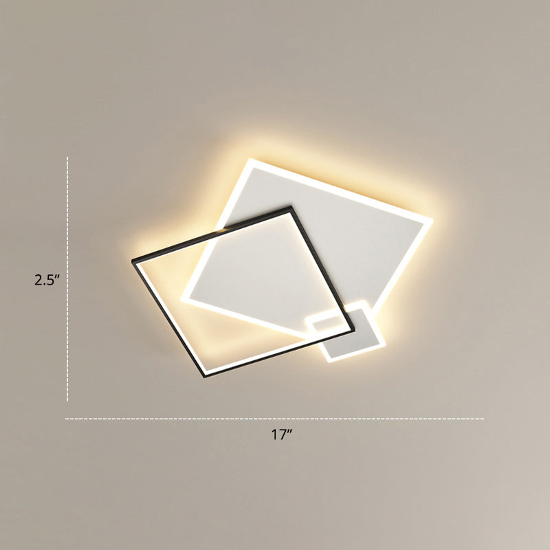 Bedroom Brilliance In A Stack: Minimalistic Led Metal Flush Mount Ceiling Ligh