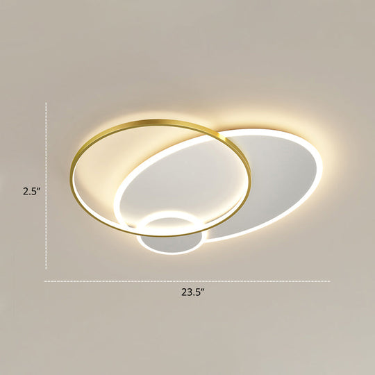 Bedroom Brilliance in a Stack: Minimalistic LED Metal Flush Mount Ceiling Ligh