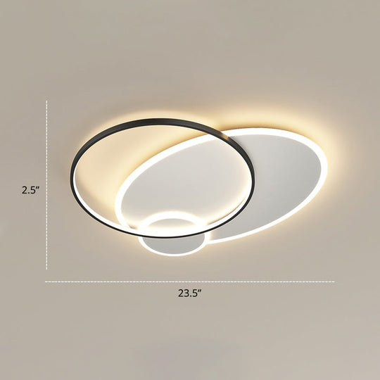 Bedroom Brilliance in a Stack: Minimalistic LED Metal Flush Mount Ceiling Ligh