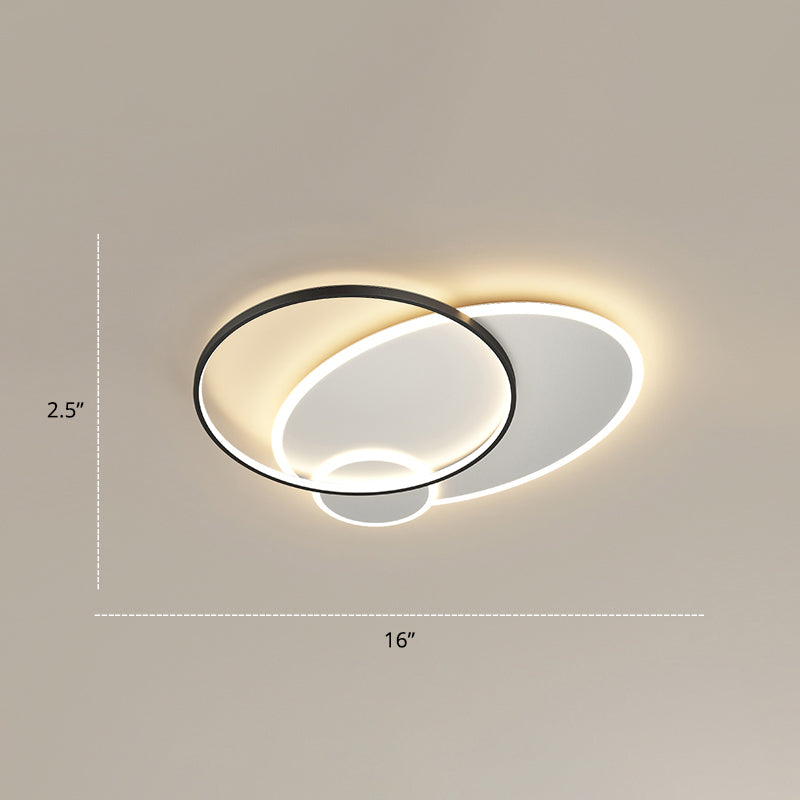 Bedroom Brilliance In A Stack: Minimalistic Led Metal Flush Mount Ceiling Ligh