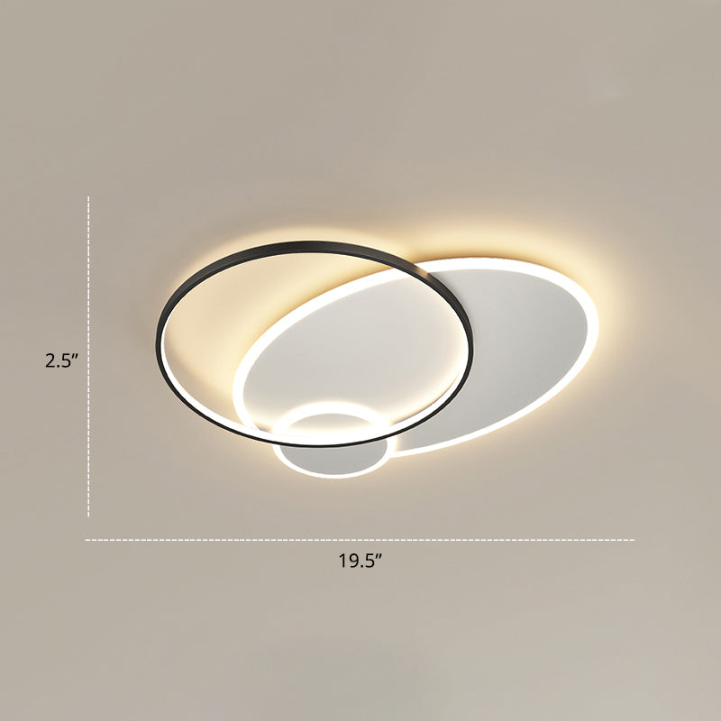 Bedroom Brilliance In A Stack: Minimalistic Led Metal Flush Mount Ceiling Ligh