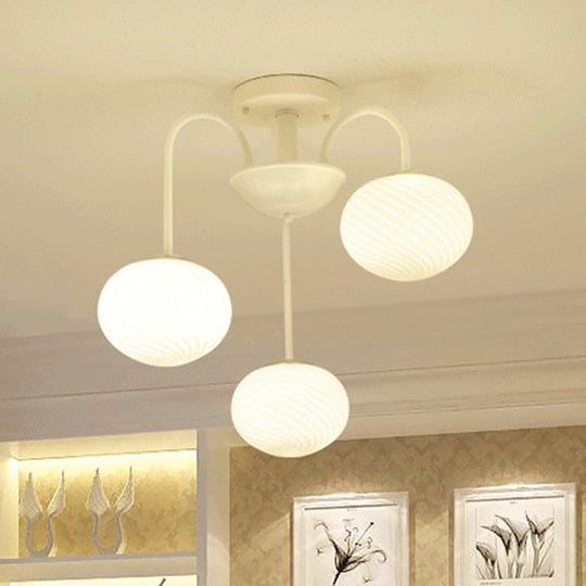 Opal Glass Nordic LED Flush Mount Ceiling Light for Dining Room