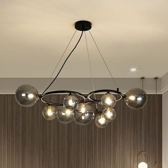 Nordic Style Glass Circles Chandelier - Bedroom Suspension Lighting