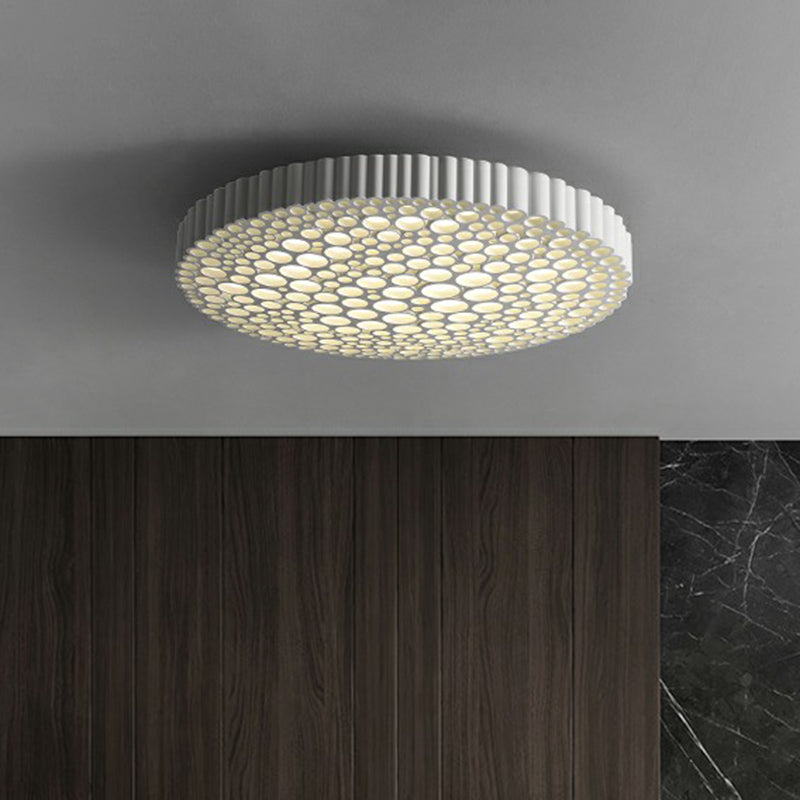 Creative Bedroom Shine: Simple Led Metal Circle Flush Mount Ceiling Light