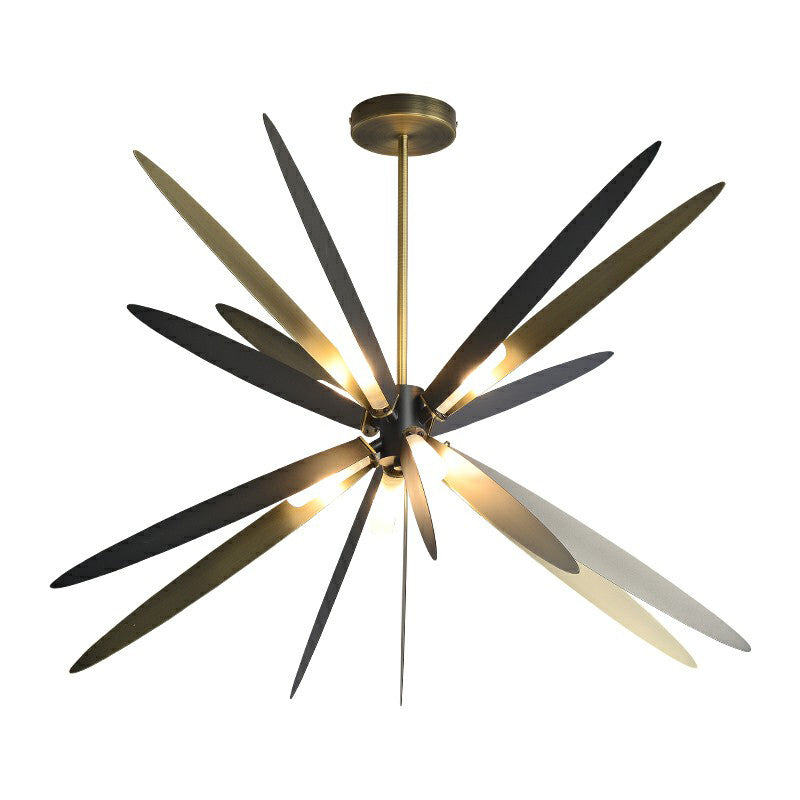 Bronze Finish Dragonfly Chandelier: Metal Suspension Lamp With 8 Decorative Bulbs For Dining Room