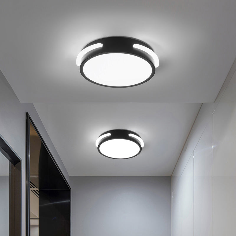 Minimalist Black Acrylic LED Flush Mount Ceiling Light for Corridors