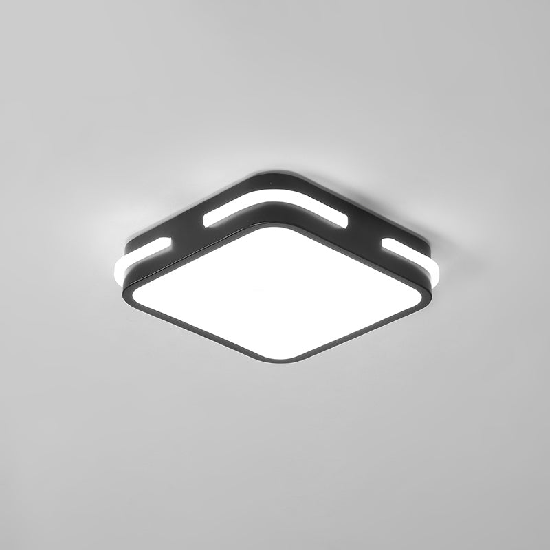 Minimalist Black Acrylic LED Flush Mount Ceiling Light for Corridors