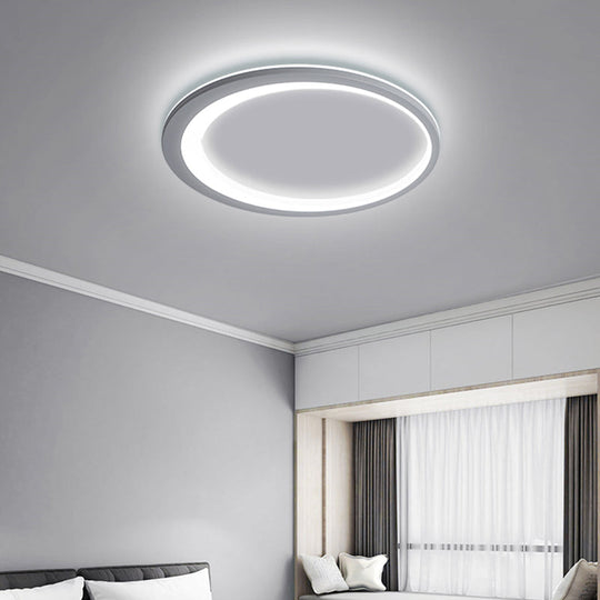 Ultrathin Flush Mount Led Ceiling Light Fixture - Nordic Style (Grey-White)