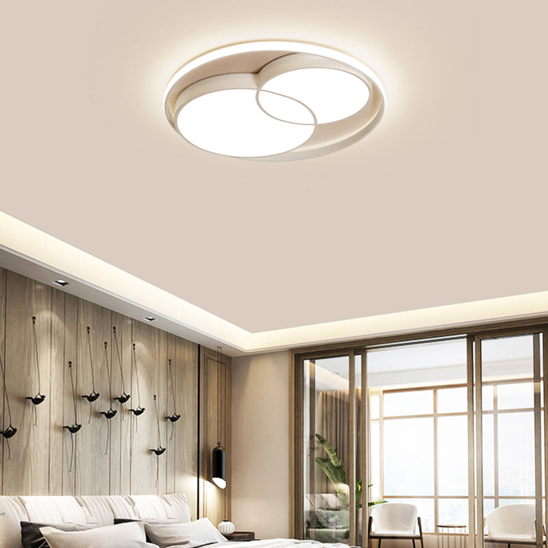 Nordic LED Round Flush Mount Ceiling Light with Acrylic Shade