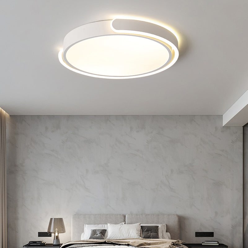 Round Nordic LED Ceiling Light with Acrylic Shade for Bedroom