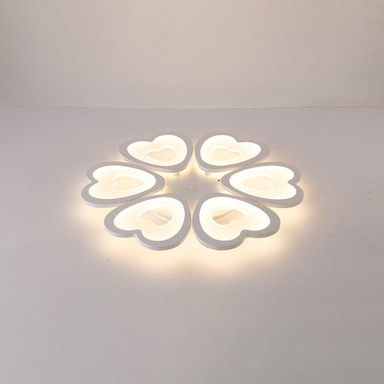 Simplicity Acrylic White LED Ceiling Flush Mount Light for Living Room